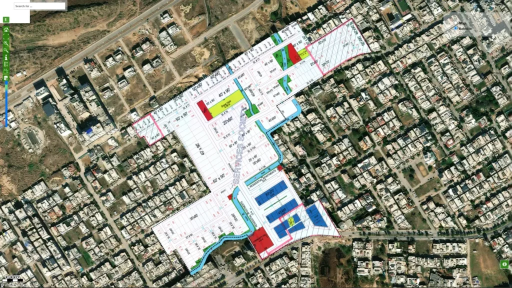 Services Co-operative Housing Society Islamabad Map