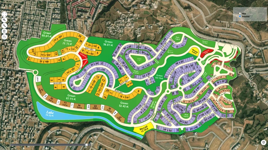 Bahria Town Phase 8 Hamlet Block Map
