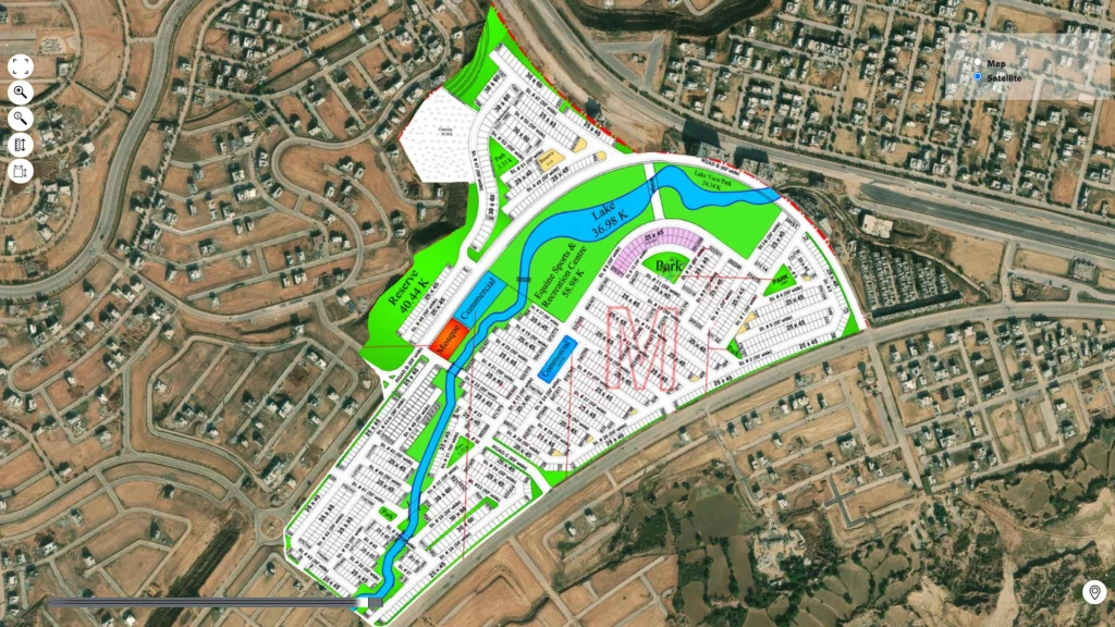 Bahria Town Phase 8 Sector M Rawalpindi Map
