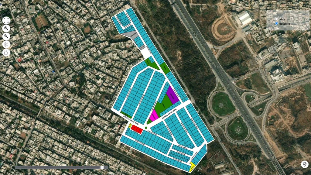 Judicial Colony Map